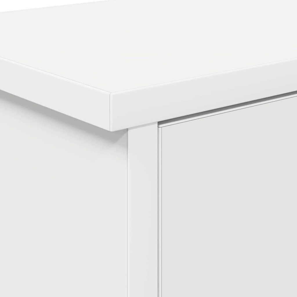 Wandmontierter Kleiderständer mit Regal Weiß 80 x 20 x 30 cm